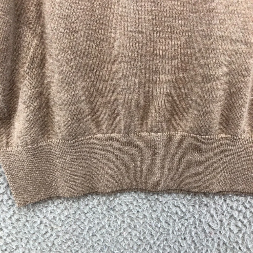 Maker & Company Cotton Sweater Jumper Mens Xl Beige Crew Neck Preppy Office